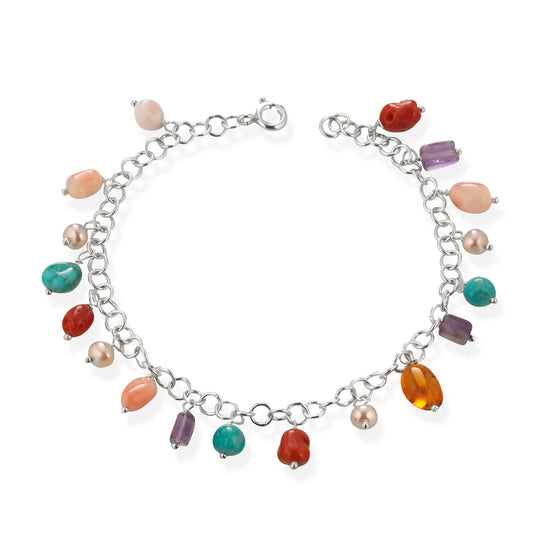 Bracciale con Sassi multicolore