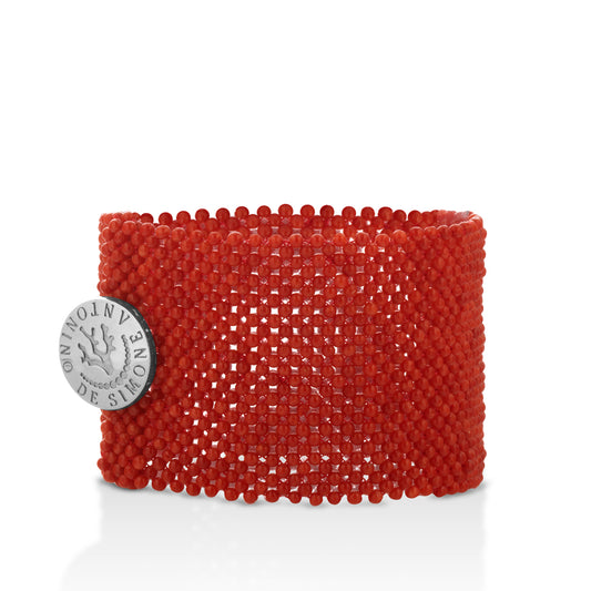 Bracciale Collezione Trame in corallo rosso